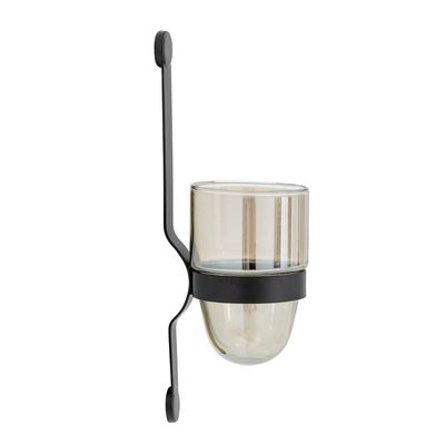 Väggljushållare för värmeljus Svart Glas Jasmina | Bloomingville