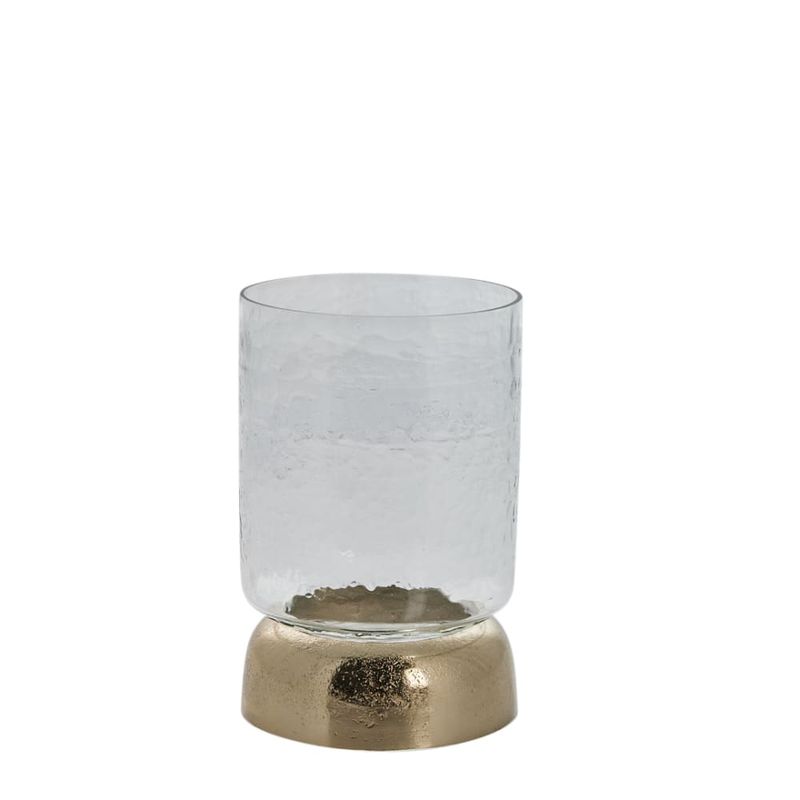 Ljusstake Sandia Ljus Guld/Klar Aluminium/Glas Lene Bjerre