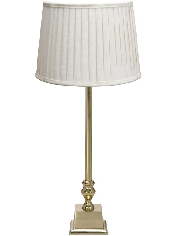 Linné Bordslampa med offwhite Skärm 51cm Guld | PR Home