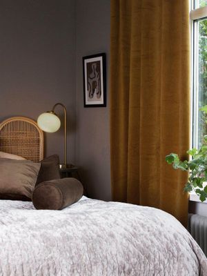 Svanefors Estelle Gardin 2-pack Ockra 135x280 cm