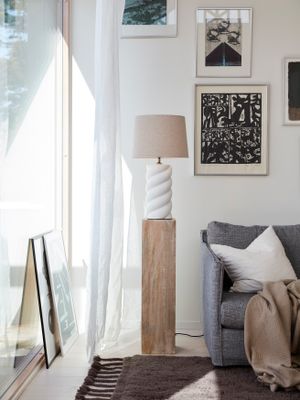 Spin Lampfot Vit 41cm | PR Home