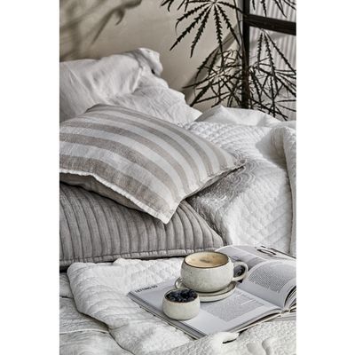 Lene Bjerre Filisa Kudde Grå Linne 60x60 cm