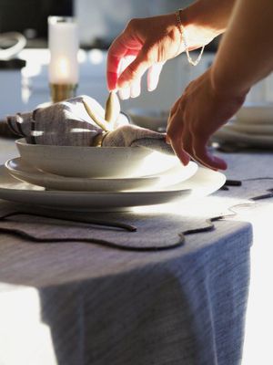 Svanefors Sabina Servett 4-pack Asfalt 45x45 cm