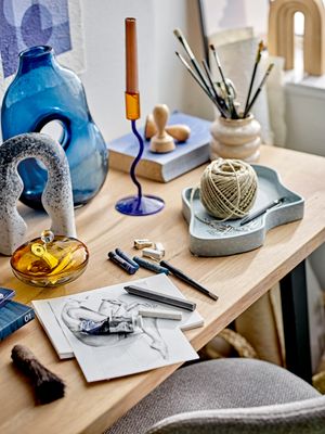 Ljusstake Blå Glas Ada | Bloomingville