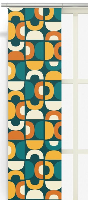 Spiraldans turkos/gul panellängd 2 pack Arvidssons Textil