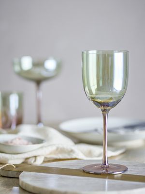 Bloomingville Aston Vinglas, Brons, Glas Ø8xH21,5 cm, Set om 4