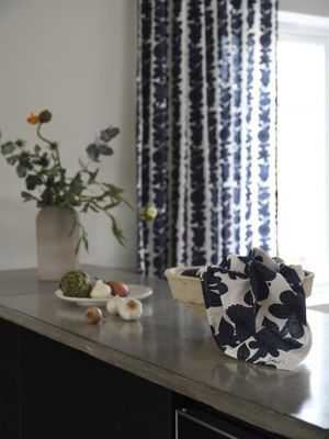 Svanefors Aster Gardin 2-pack Blå 140x280 cm