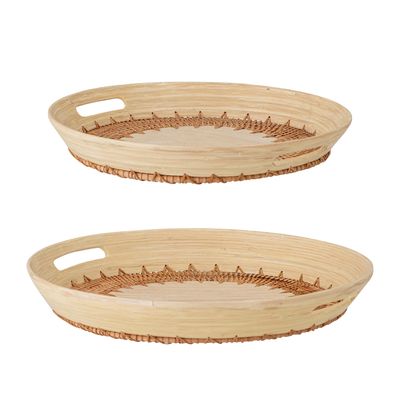 Bricka Natur Bambu Lany Set om 2 | Bloomingville