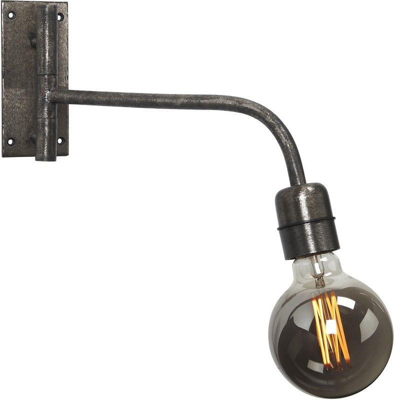 Base Vägglampa Rustik Silver 34cm | PR Home