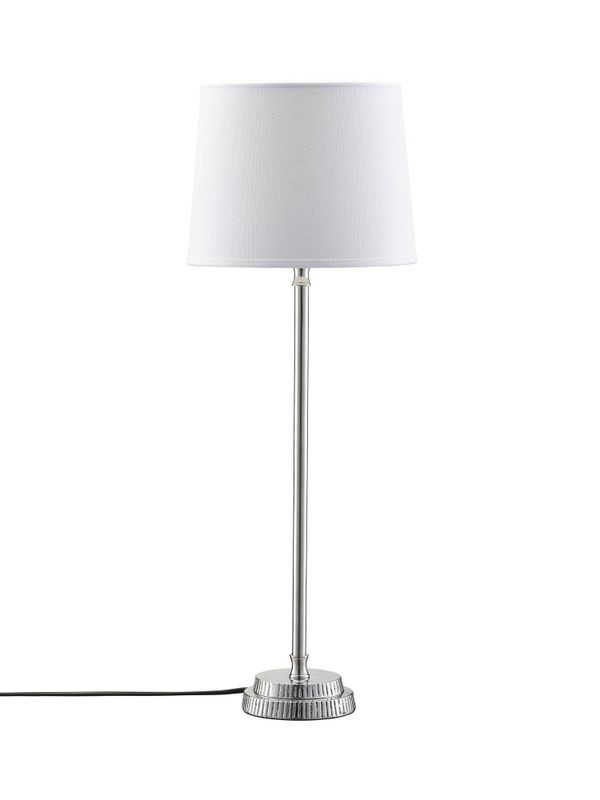 Kent Bordslampa med Vit Skärm 59cm Silver | PR Home