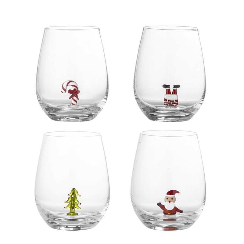 Misa Drinking Glas Multipack Transparent Glas 560 ml Set om 4 Jul Bloomingville