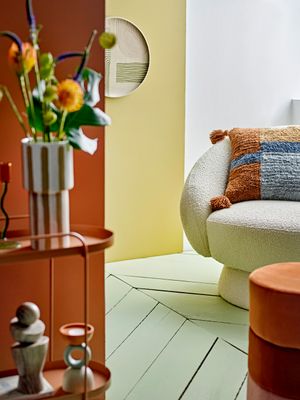 Sittpuff Orange Polyester Bilbao | Bloomingville