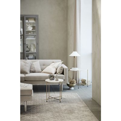 Lene Bjerre Marmilla Sidobord Vit Travertin