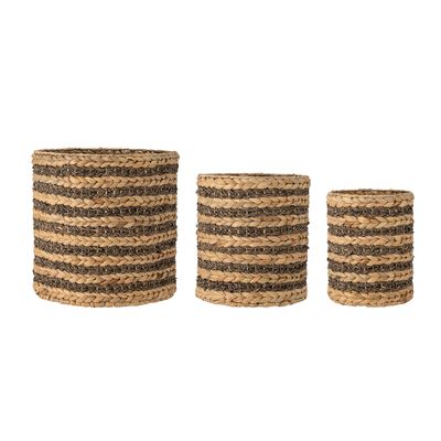 Korg Brun Vattenhyacint Lillja Set om 3 | Bloomingville
