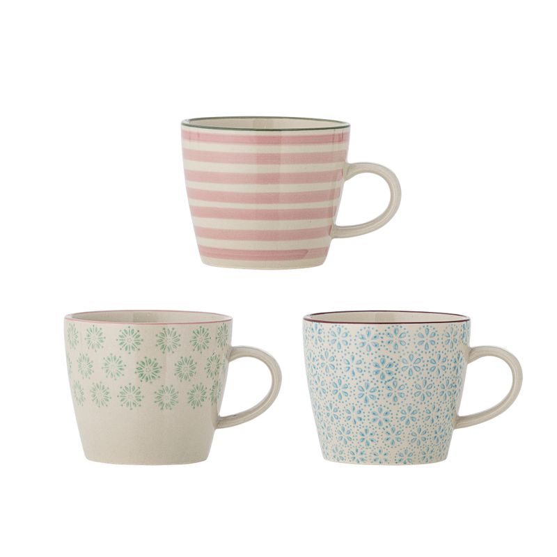 Mugg Blå Stengods Patrizia 3-pack | Bloomingville