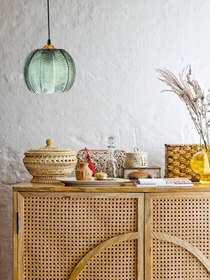 Taklampa Grön Glas Adar | Bloomingville