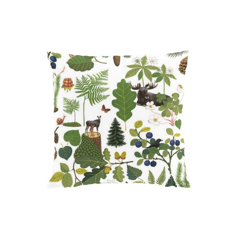 Skogsliv grön kuddfodral Arvidssons Textil