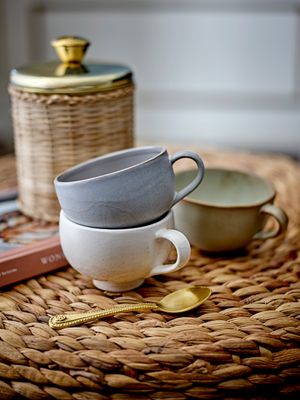Burk med lock Mässing Rostfritt stål Abas Set om 2 | Bloomingville