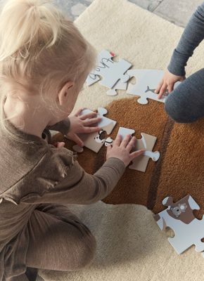 OYOY Croissant Tuftad Matta Brun Ull