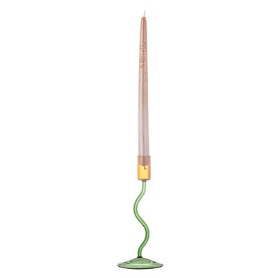 Ljusstake Grön Glas Ada | Bloomingville