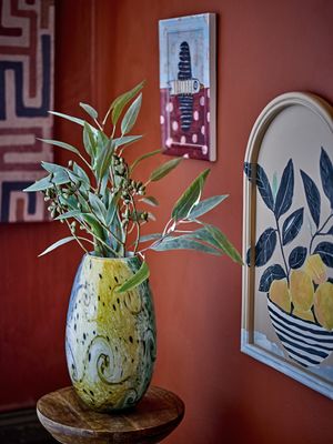 Bloomingville Limone Illustration Med Ram, Gul, Mdf L33xH51xW2 cm