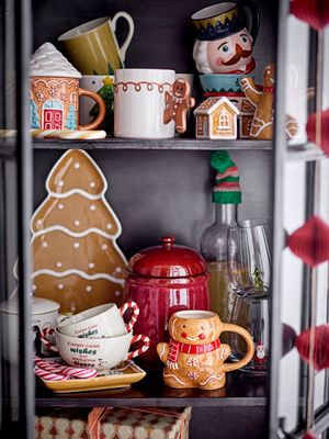 Burk med lock Röd Stengods Jenifer | Bloomingville