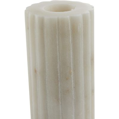 Lene Bjerre Eliana Ljusstake 12.5x4.5 cm Marmor Vit