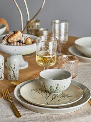 Frukostset Natur Stengods Bea 12-delars set | Bloomingville