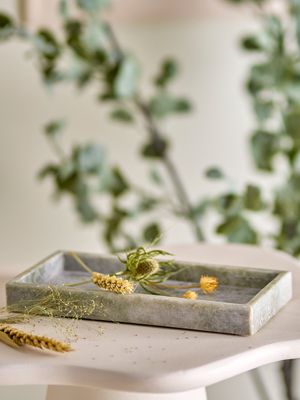 Bricka Grön Marmor Majsa | Bloomingville