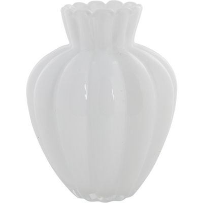 Lene Bjerre Verity Vas Vit Glas H28 cm