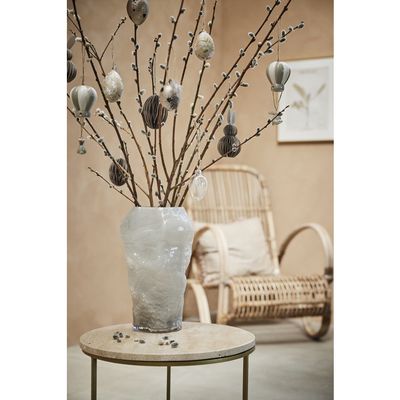 Lene Bjerre Marinella Vas Silvergrå Glas H30.5 cm