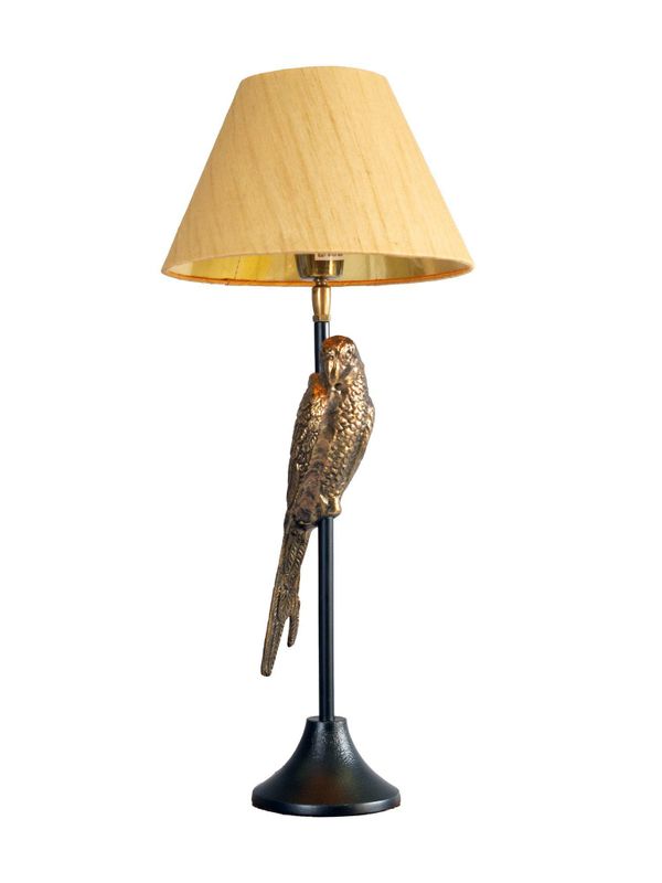 Parrot Lampfot 57cm Estelle Skärm Guld | PR Home