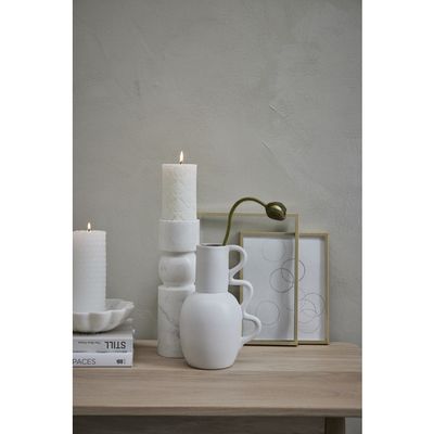 Lene Bjerre Ellia Ljusstake Vit Marmor H30 cm