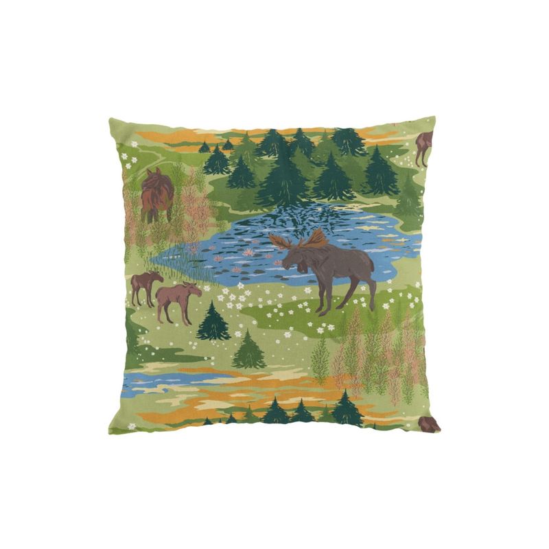 Älgrike grön kuddfodral Arvidssons Textil