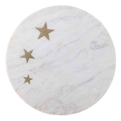 Fenya Star Tårtfat Vit Marmor Ø30cm Bloomingville