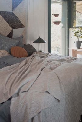 Sängöverkast Vit Ekologisk Bomull OYOY LIVING
