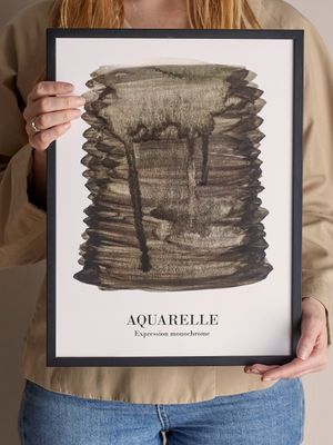 Illustration med ram Svart Furu Ravenna | Bloomingville