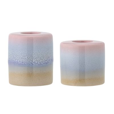 Ljusstake Rosa Stengods Safie Set om 2 | Bloomingville
