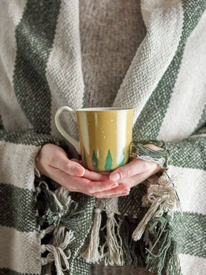 Mugg Grön Stengods Spruce | Bloomingville