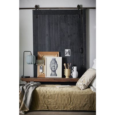 Lene Bjerre Ana Pläd Grå Linne 170x130 cm