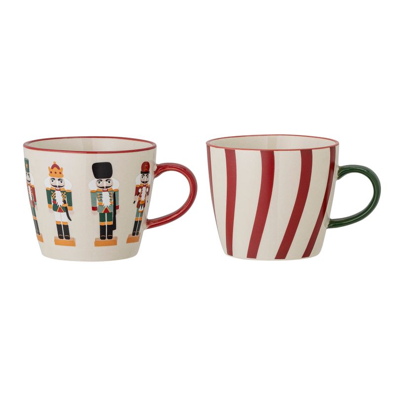 Mugg Röd Stengods Jolly Set om 2 | Bloomingville
