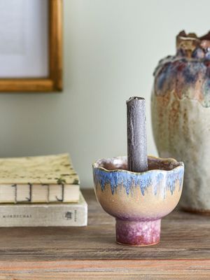 Ljusstake Blå Stengods | Bloomingville Creative