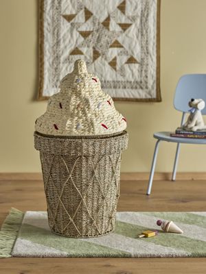 Cillie Korg m/lock Natur sjögräs Ø40 cm Bloomingville Mini