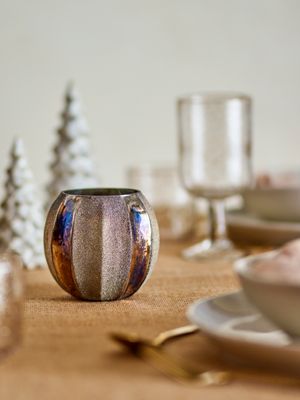 Värmeljushållare Guld Återvunnet glas Felecia | Bloomingville