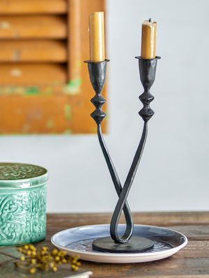 Ljusstake Svart Metall | Bloomingville Creative