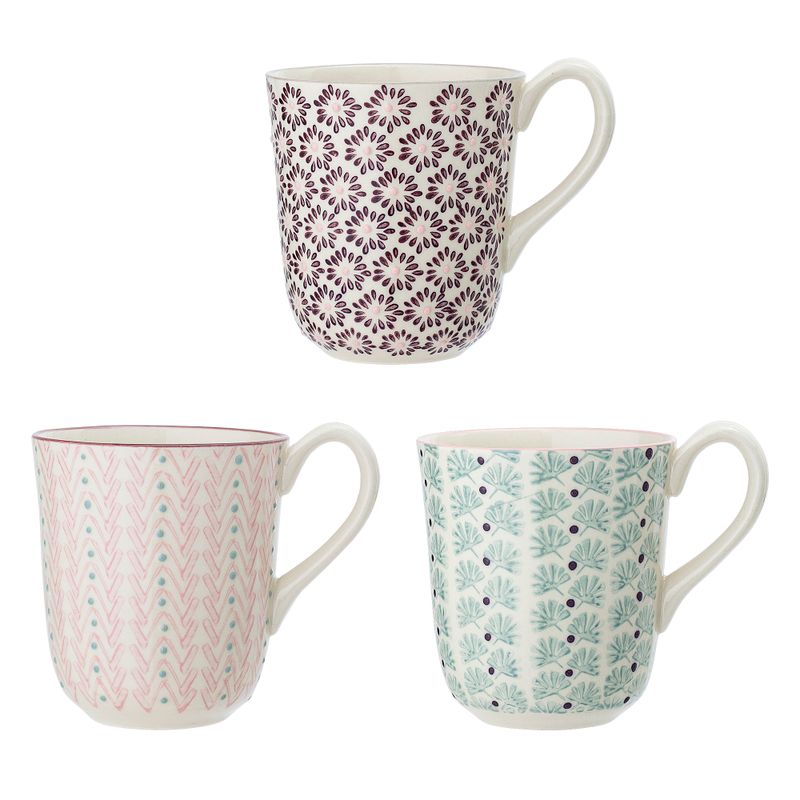 Mugg Lila Stengods Maya 3-pack | Bloomingville