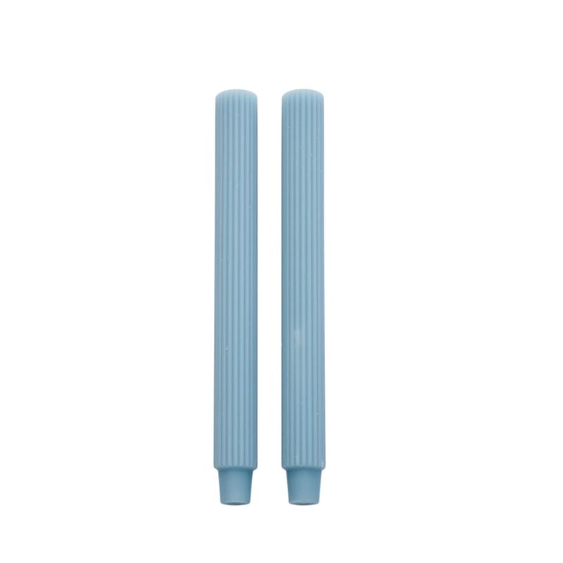 Kronljus Ribbed Blekblå Paraffin Lene Bjerre