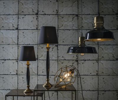 PR Home Madison Lampfot Svart/Antikmäss 56cm