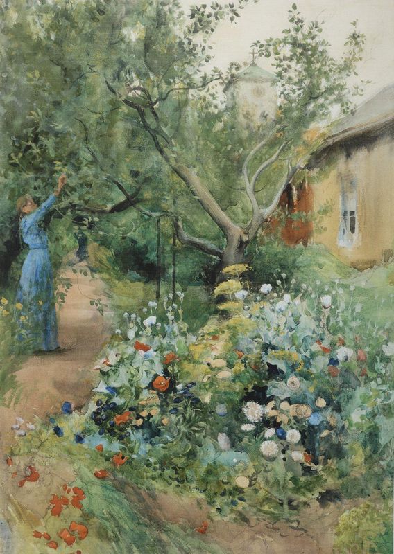 Blomster Bonad Grön 90x136cm | Svanefors