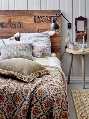 Spegel med hylla Brun Återvunnet trä | Bloomingville Creative
